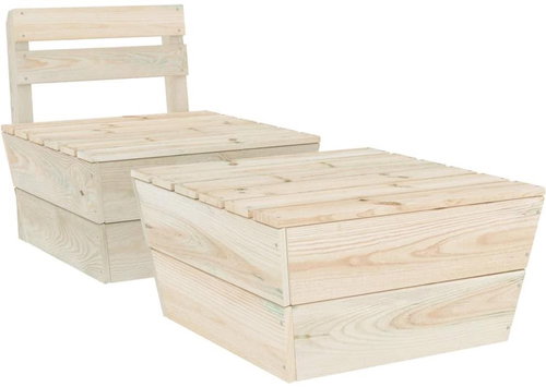 2-piece garden sofa set impregnated spruce wood 315636 - Garden Furniture - Main image