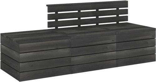 3-piece garden sofa set made of pine pallets dark grey 3063737 - Garden Furniture - Main image