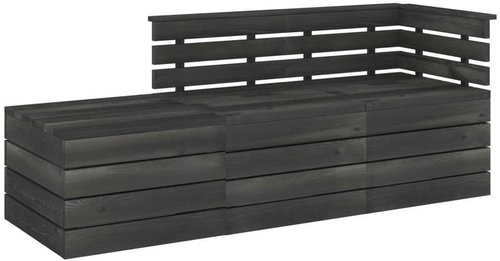 3-piece garden sofa set made of pine pallets dark grey 3063738 - Garden Furniture - Main image