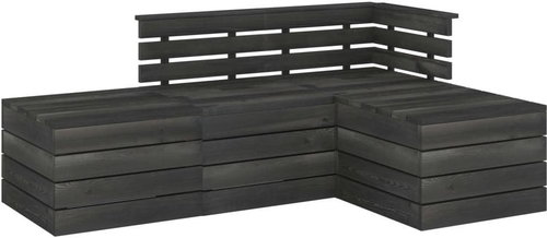 4-piece garden sofa set made of pine pallets dark grey 3063739 - Garden Furniture - Main image