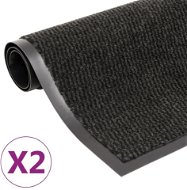 Anti-dust rectangular mats 2 pcs tufted 60×90 cm black 3051606 - Doormat