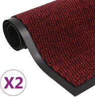 Anti-dust rectangular mats 2pcs tufted 90x150 cm red 3051615 - Doormat