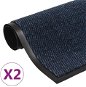 Protiprachové obdĺžnikové rohožky, 2 ks, všívané, 90 × 150 cm, modré 3051616 - Rohožka