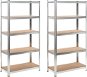 Storage racks 2 pcs silver 270564 - Shelf
