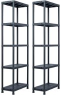 Storage racks 2 pcs black 125 kg 60×30×180 cm plastic 276257 - Shelf