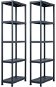 Skladové regály, 2 ks, čierne, 125 kg, 60 × 30 × 180 cm, plastové 276257 - Regál