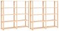 Storage rack 5 shelves 2 pcs 170x38x170 cm solid pine 500 kg 3051109 - Shelf
