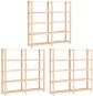 Shelves 5 shelves 3 pcs 170×38×170 cm solid pine 500 kg 3051110 - Shelf