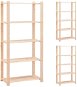 Shelves 5 shelves 3 pcs 80×38×170 cm solid pine 250 kg 3051114 - Shelf
