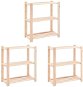 Shelves 3 shelves 3 pcs 80×38×90 cm solid pine 150 kg 3051118 - Shelf