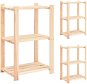 Shelves 3 shelves 3 pcs 60×38×90 cm solid pine 150 kg 3051122 - Shelf