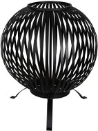 Esschert Design Fire basket round stripes black carbon steel FF400 - Fireplace