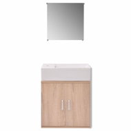 Three-piece set of bathroom furniture and washbasin, beige 272228 - Bathroom Set