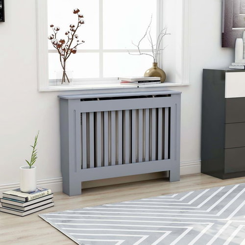 Radiator cover anthracite 112×19×81 cm MDF - Radiator Cover - Main image