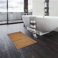 Bamboo bathroom mats 2 pcs 60×90 cm brown 278781 - Bath Mat