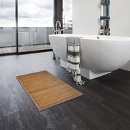 Bamboo bathroom mats 2 pcs 60×90 cm brown 278781 - Bath Mat