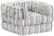 Modular Pouffe Grey Striped Textile 249415 - Bean Bag