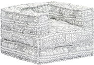 Modular Pouffe Light Grey Textile 249417 - Bean Bag