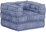 Modular Pouffe Indigo Textile 249418 - Bean Bag