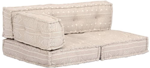 Pouffe Beige Textile 249426 - Bean Bag - Main image