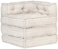 Modular Pouffe Beige Textile 287699 - Bean Bag