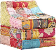Modular Pouffe Patchwork Textile 287712 - Bean Bag