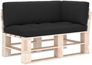 Sofa cushions from pallets 3 pcs black 314665 - Cushion