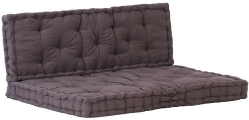 Pallet furniture pads 2 pcs cotton anthracite 3053635 - Cushion - Main image