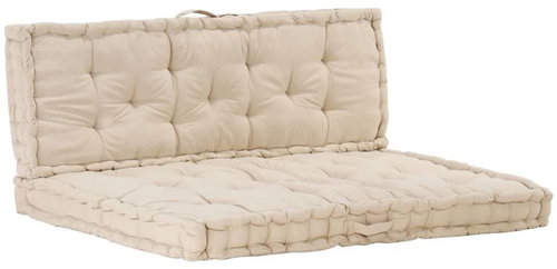 Pallet furniture pads 2 pcs cotton beige 3053637 - Cushion - Main image