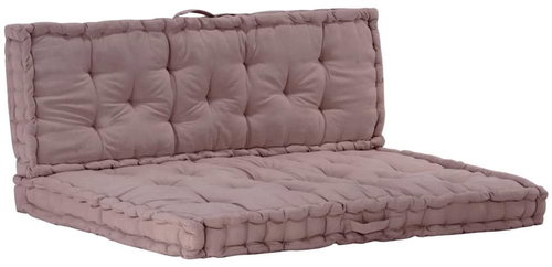 Pallet furniture pads 2 pcs cotton taupe 3053638 - Cushion - Main image