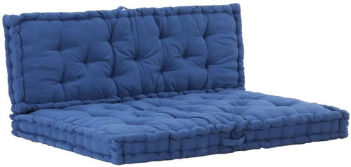 Pallet furniture pads 2 pcs cotton light blue 3053641 - Cushion - Main image