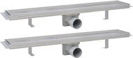 Shower drain straight 2 pcs 630×140 mm Stainless steel 275948 - Shower Drain