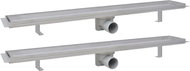 Straight shower drain 2 pcs 830×140 mm Stainless steel 275950 - Shower Drain