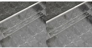 Shower drain straight 2 pcs 1030×140 mm Stainless steel 275952 - Shower Drain