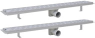 Straight Shower Drain Trough 2 Pcs Line 830x140mm Stainless Steel 275956 - Shower Drain