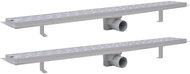 Straight Shower Drain Trough 2 Pcs Line 930x140mm Stainless Steel 275957 - Shower Drain