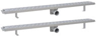 Straight Shower Drain Trough 2pcs Line 1030x140mm Stainless Steel 275958 - Shower Drain