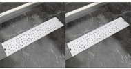 Straight shower drain 2pcs Bubble 530x140mm Stainless steel 275965 - Shower Drain