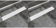 Straight shower drain 2pcs Bubble 730x140mm Stainless steel 275967 - Shower Drain