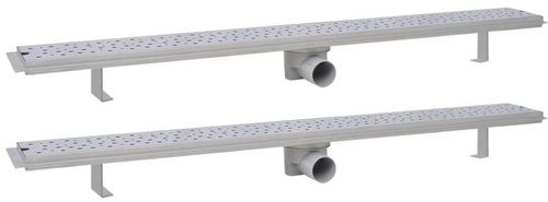 Straight shower drain 2pcs Bubble 1030x140mm stainless steel. steel 275970 - Shower Drain - Main image