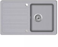 Granite Kitchen Sink, Single with Drainer, Reversible, Grey - Granite Sink