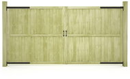 Garden gate 2-leaf impregnated pine 300×150 cm 45341 - Gate