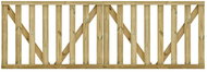 Garden 2-leaf slatted gate impregnated pine 150x100 cm 49199 - Gate