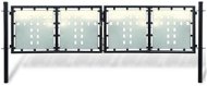 Čierna dvojkrídlová plotová brána, 300 × 125 cm 141690 - Brána