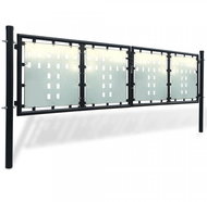 Black double-leaf fence gate 300×225 cm 141694 - Gate