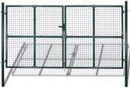 Double-leaf fence gate made of steel with powder coating 142025 - Gate