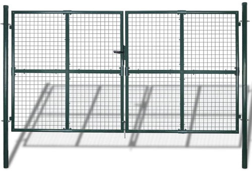 Double-leaf fence gate made of steel with powder coating 142025 - Gate - Main image
