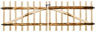 Double garden gate made of hazel wood, 300×100 cm 142601 - Gate