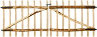 Double garden gate made of hazel wood, 300×120 cm 142602 - Gate