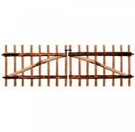 Double garden gate, impregnated hazel wood, 300x100cm 142606 - Gate